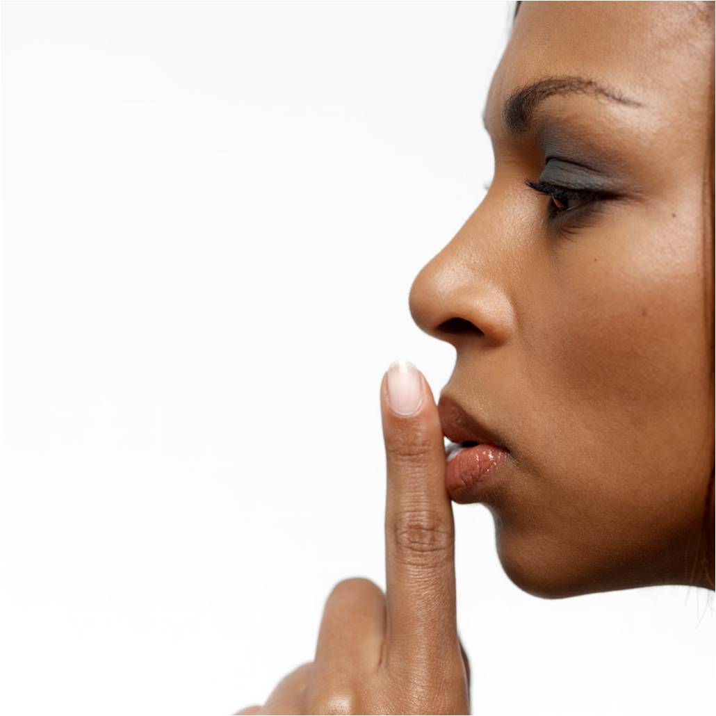 Shhh Women With Finger To Lips   The People Equation