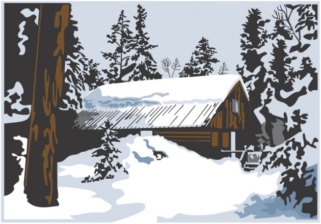 Snowy Cabin Clip Art A Unique Thanksgiving Tradition