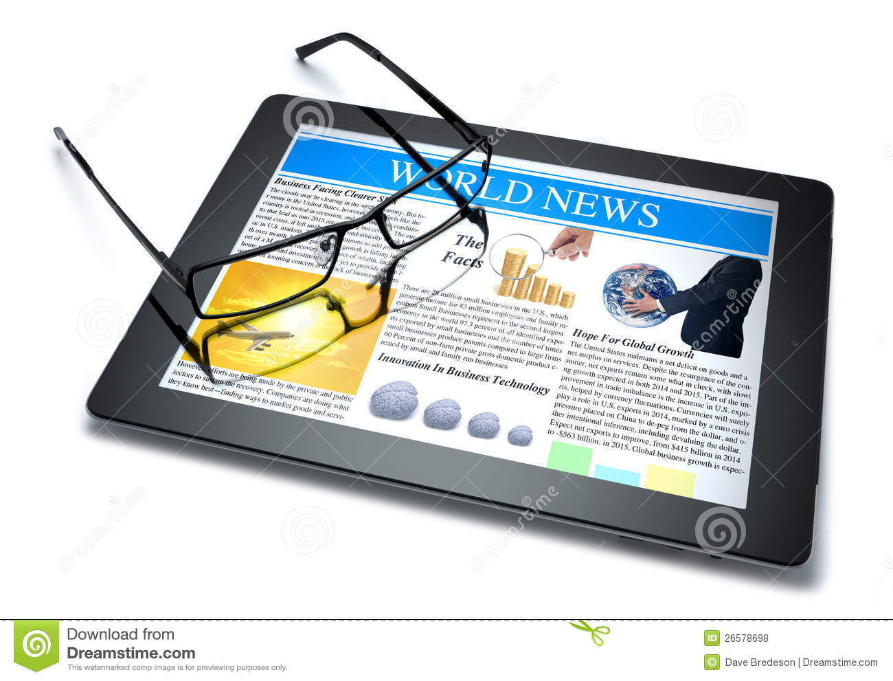 Technology Tablet Online News Royalty Free Stock Photos   Image