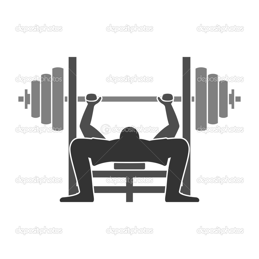 Weight Lifting Vector  Weightlifting Clipart  Bench Press Clipart