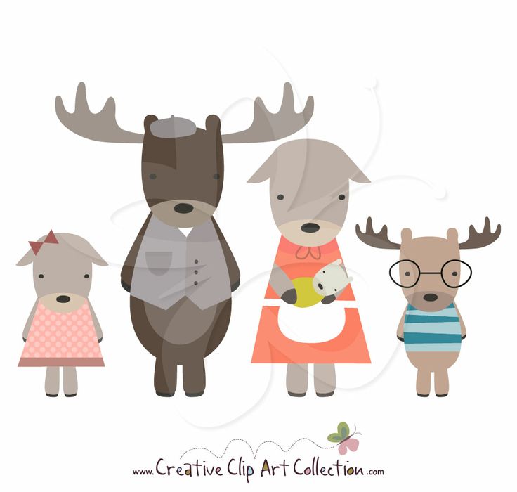 Art Clipart Clip Art Moose Clipart Family Clipart Clipart