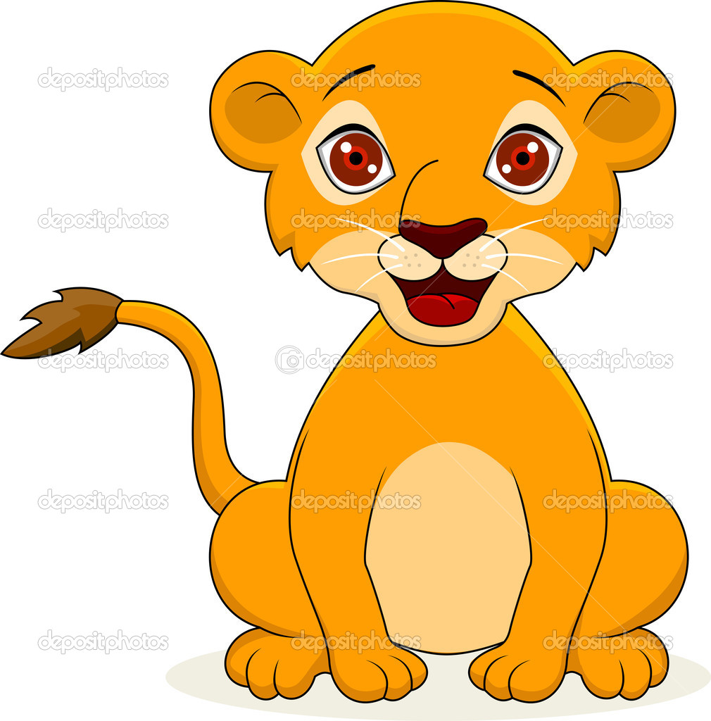 Baby Lion Cartoon   Stock Vector   Idesign2000  11904853