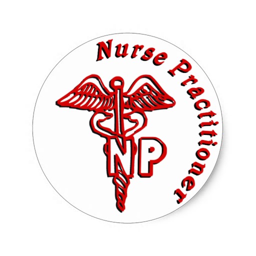 Caduceus Np Logo Nurse Practitioner Classic Round Sticker   Zazzle