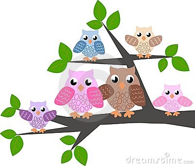 Cute Family Tree Background Cute Owl Family 17235005 Jpg