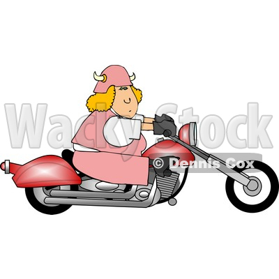Female Biker Riding A Motorcycle Clipart   Dennis Cox  4197