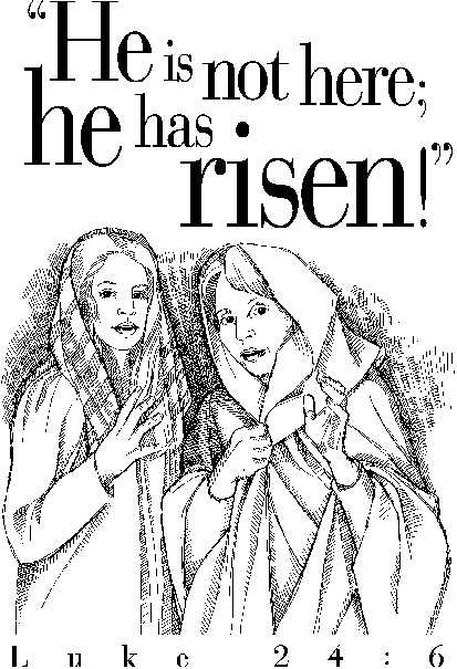 He Is Risen Black And White Clipart Tif Large He Is Risen
