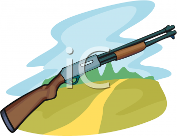 Hunting Rifle   Royalty Free Clip Art Illustration