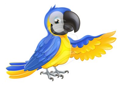 Parrot Clipart Cute Blue And Yellow Parrot Animal Clipart 90417938 Jpg