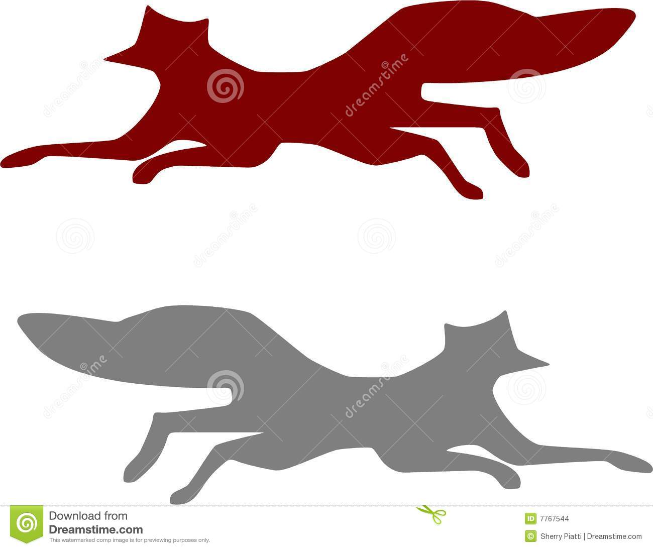 Red Gray Fox Running Stock Images   Image  7767544