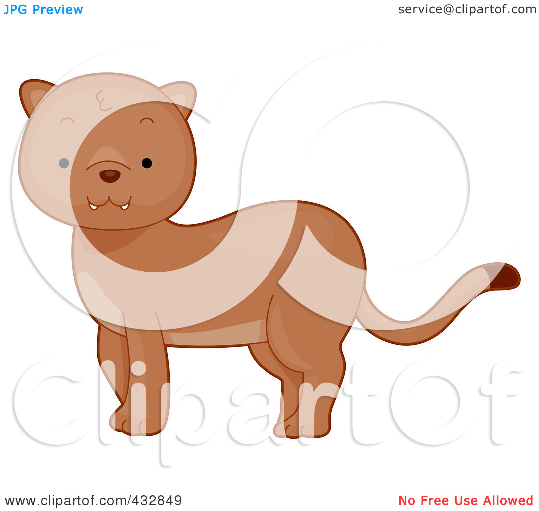 Royalty Free  Rf  Clipart Illustration Of A Cute Baby Cougar By Bnp