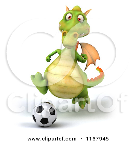 Royalty Free  Rf  Soccer Dragon Clipart Illustrations Vector
