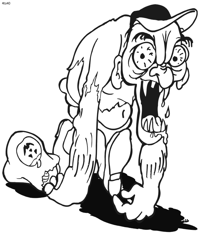 Scary Coloring Pages Halloween