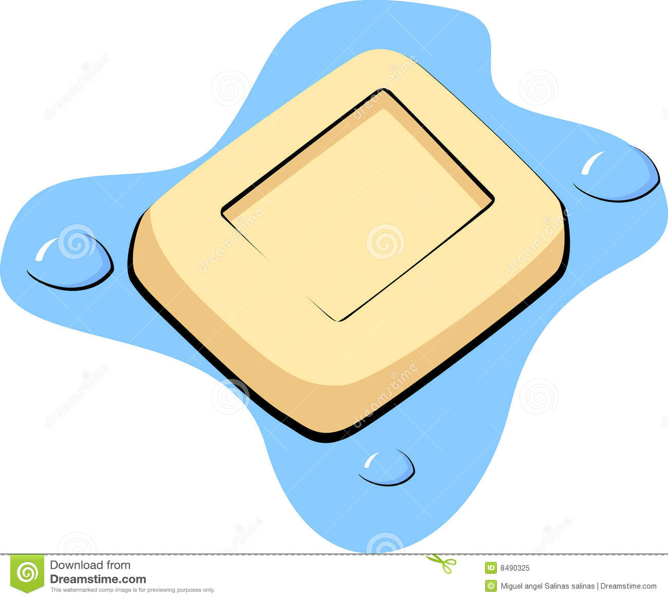 Soap Bar With Bubbles Vector Illustration Royalty Free Stock Photo