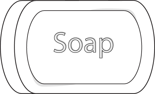 Soap Clip Art Image   Black And White Bar Of Soap  This Image Is A