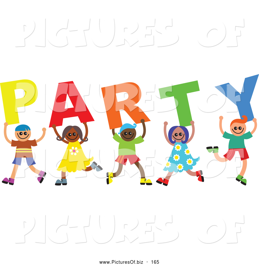 Vector Clipart Of A Group Of Happy And Smiling Diverse Children