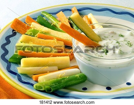 Veggie Dip Clip Art Braised Vegetable Sticks With