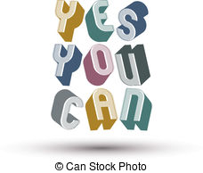 Yes You Can Vector Clipart And Illustrations