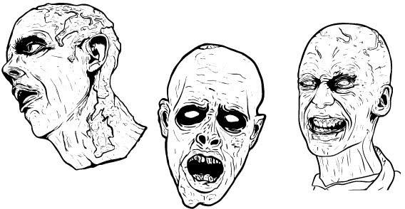 Zombie Face Free Vectors Vector Free Vector Images   Vector Me
