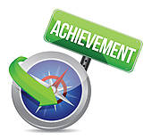 Achievement Glossy Compass   Clipart Graphic
