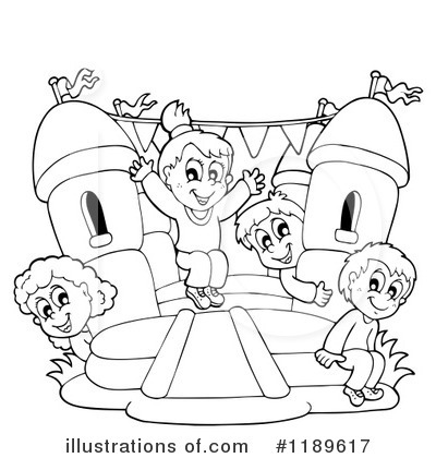 Bounce House Clip Art Black And White More Clip Art Illustrations Of