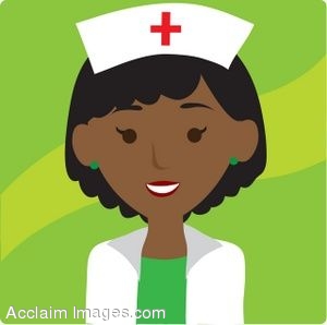 Clip Art Icon Of An African American Female Nurse  Clipart