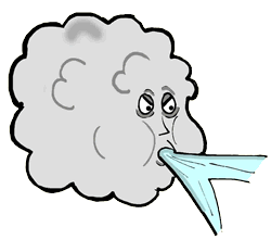 Clipart Cloud Blowing Wind