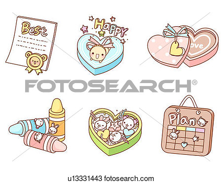 Displayed In A Row Against White Background U13331443   Search Clipart