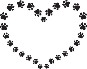 Dog Paw Heart Clip Art   Clipart Panda   Free Clipart Images