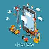 Flat 3d Isometric Ui Ux Design Web Infographic Concept Royalty Free    