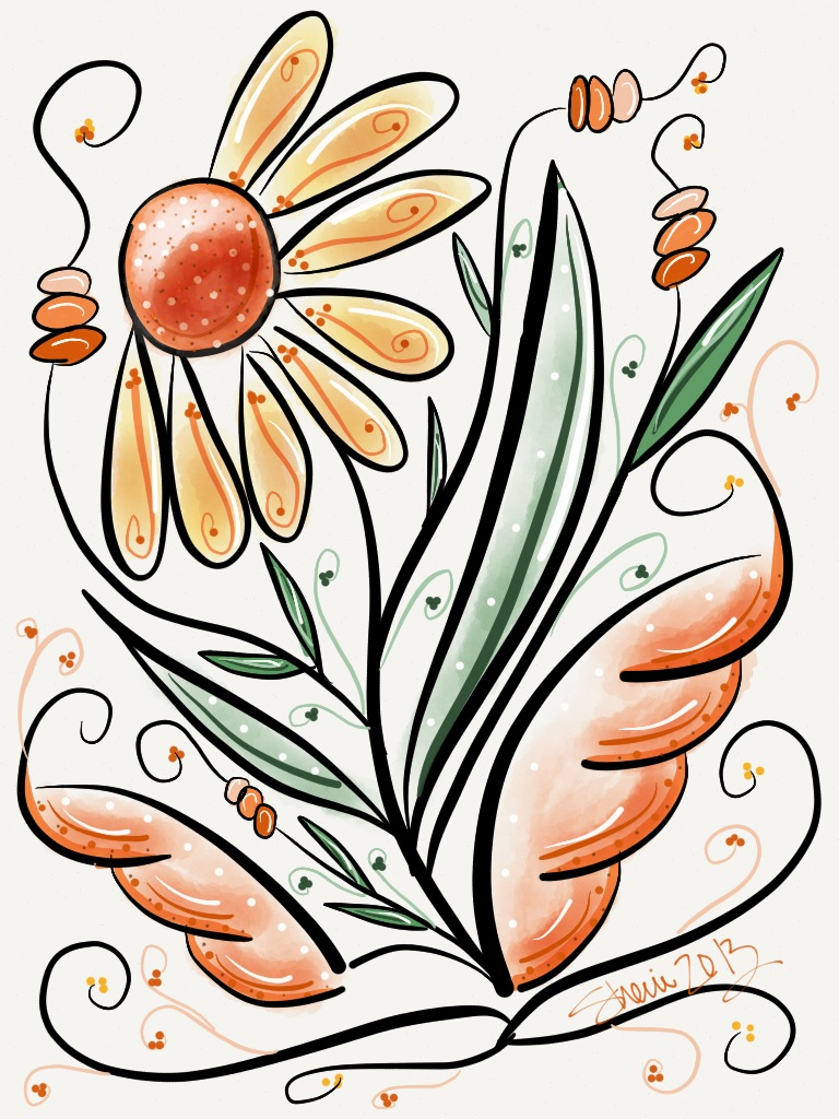Floral Clipart Borduur Blomme2 Late Summer Modern Swedish Future