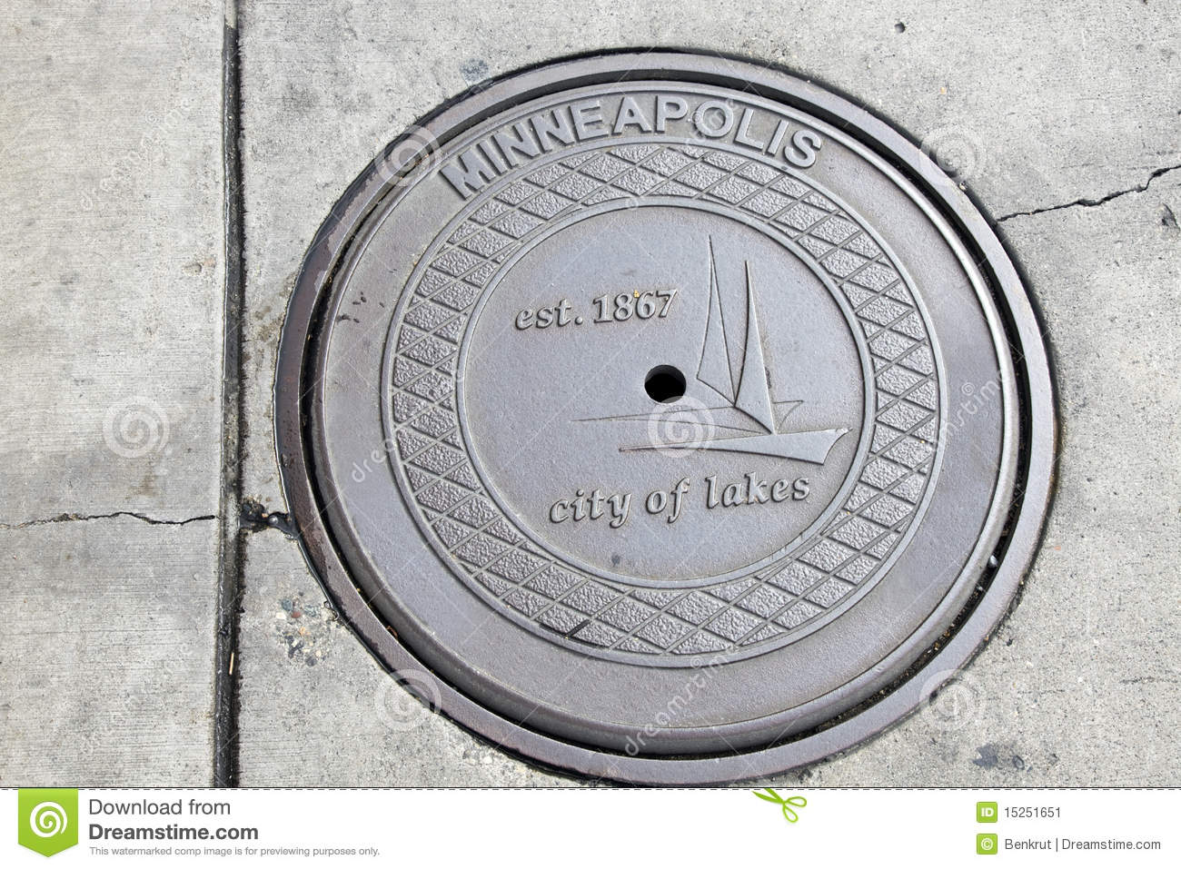 Manhole Seen In Minneapolis Minnesota 
