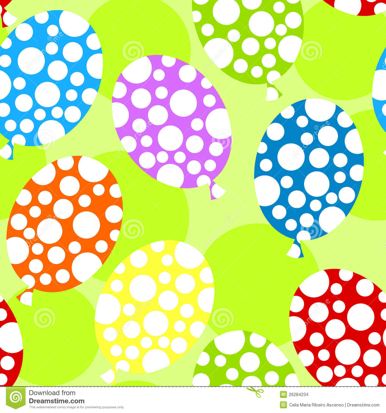 More Similar Stock Images Of   Polka Dot Balloons Seamless Background