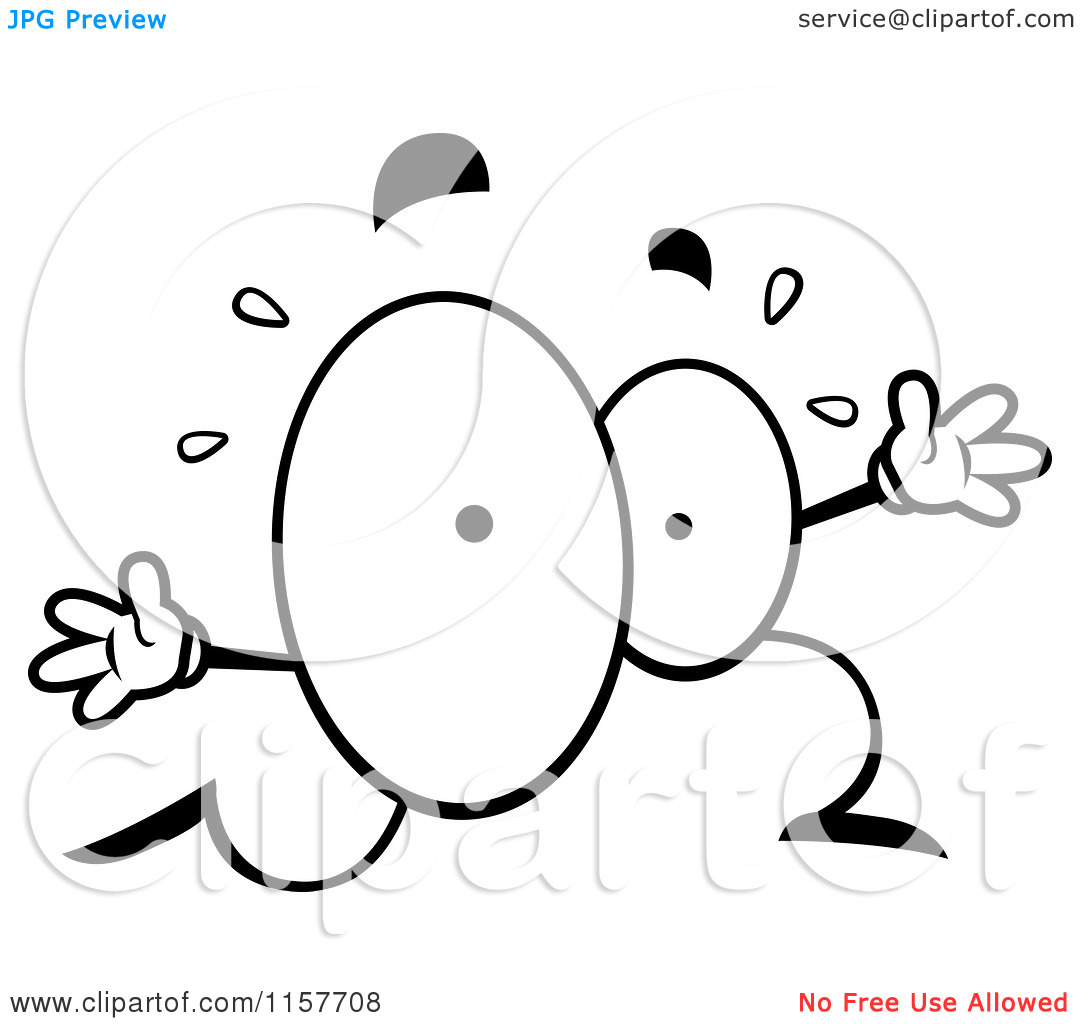 Scared Eyes Clipart Cartoon Clipart Of A Black And