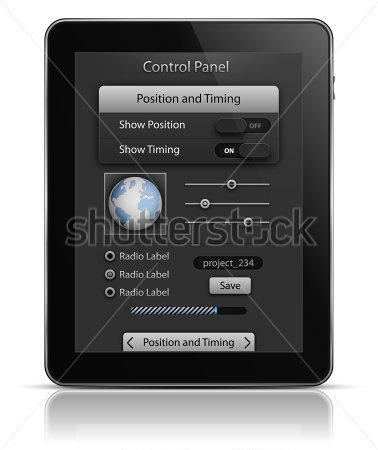 Tablet Pc With Ui Elements  User Interface Template  Eps 10  Vector