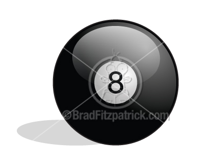 Cartoon 8 Ball Clip Art   Picture Of 8 Ball Graphics   Clipart 8 Ball    