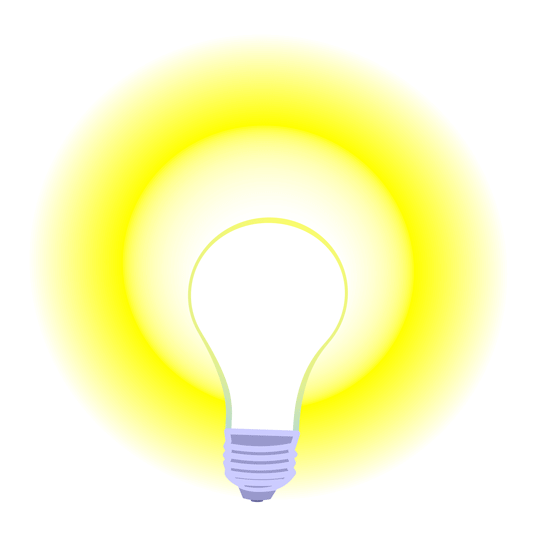 Clip Art Illustration Of The Light Bulb As A Symbol Of A Bright Idea