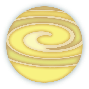 Clip Art Of The Swirling Yellow Planet Mercury