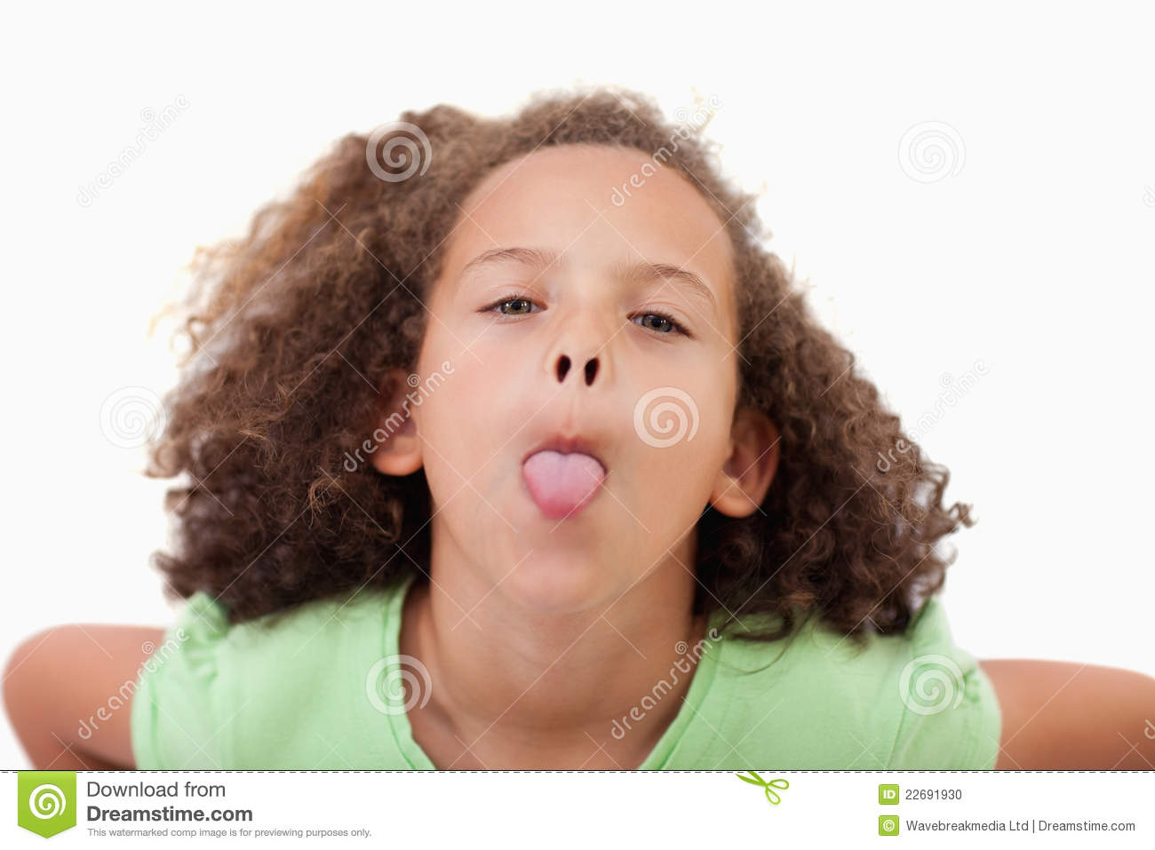 Cute Girl Sticking Out Her Tongue Stock Photo   Image  22691930