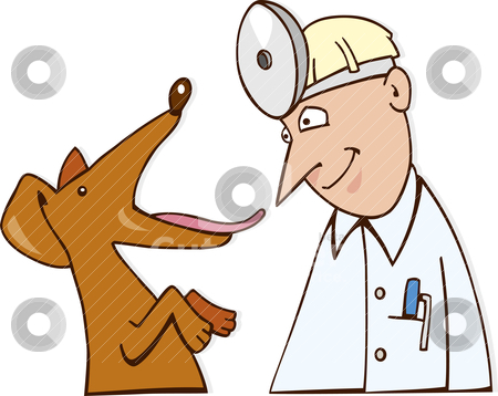 Dog At Vet Stock Vector Clipart Cartoon Illustration Of Dog At Vet By