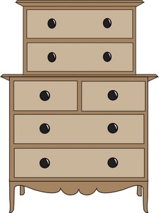 Dresser Clipart Image   Chest Of Drawers Or A Dresser