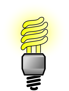 Energy Saver Lightbulb Bright Clipart