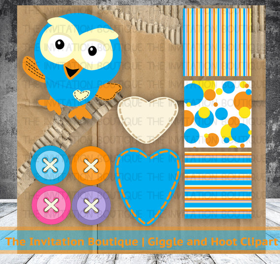 Giggle And Hoot Inspired Clipart   Paper By Theinvitationboutiqu