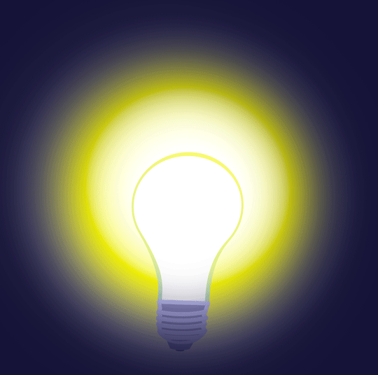 Glowing Light Bulb As A Symbol Of A Bright Idea  Black Background