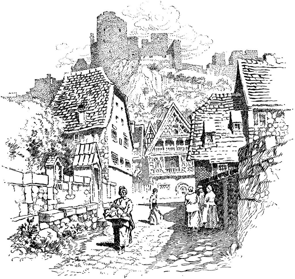Medieval Village   Clipart Etc