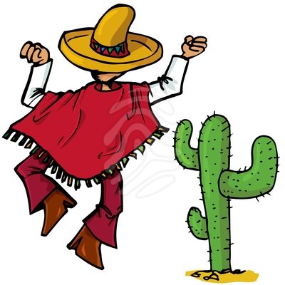 Mexican Clip Art Cartoon Mexican Islolated One White Isolated Clipart