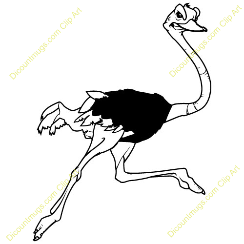 Run Fast Wings Buy A 10oz Coffee Mug With This Ostrich Clip Art Buy