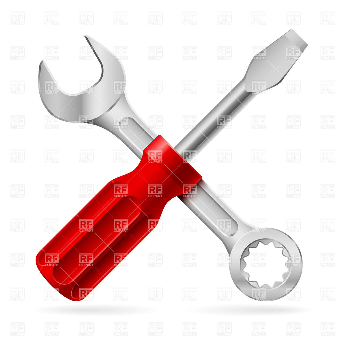 Screwdriver And Wrench Download Royalty Free Vector Clipart  Eps