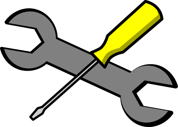 Screwdriver And Wrench Icon Clip Art At Clker Com   Vector Clip Art