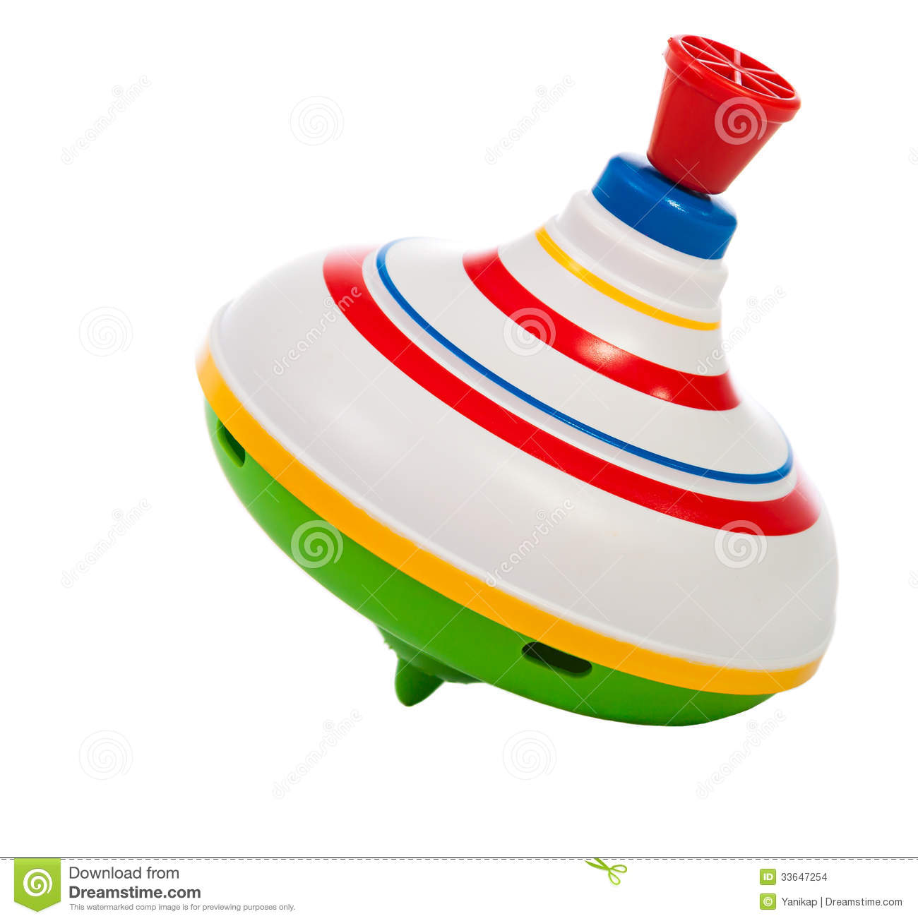 Spin Around Clipart Toy Spinning Top Isolated On A