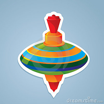 Toy Top Clipart Top Toy Sticker   Vector
